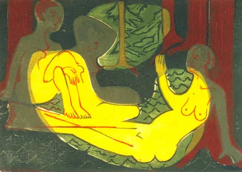 Three Nudes in the Forest